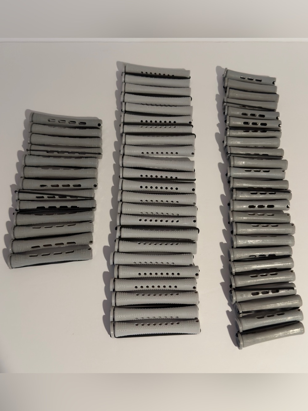 Gray Color Hair Perm Rods 60 Pieces 3 1/4" 2 1/2" Cold Wave Rod With Lid